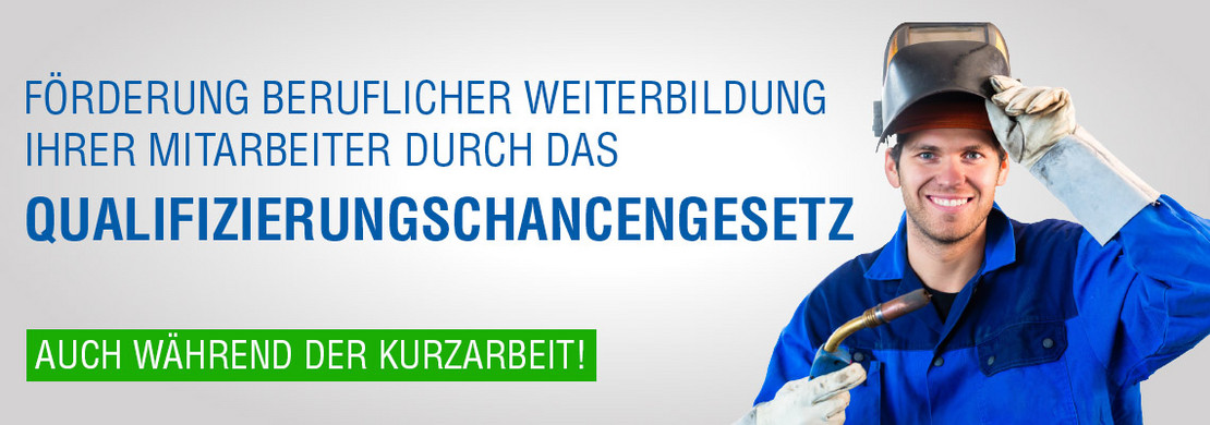 Förderung beruflicher Weiterbildung Ihrer Mitarbeiter durch das Qualifizierungschancengesetz. Auch während der Kurzarbeit!