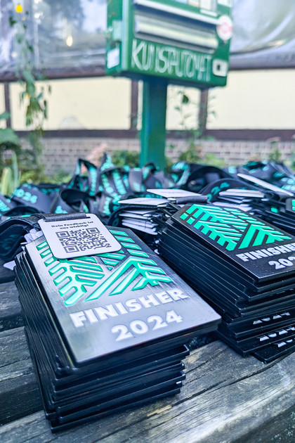 Gestapelte Finisher 2024 Medaillen