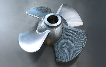 additiv gefertigter Prototyp eines Propellers aus Metall