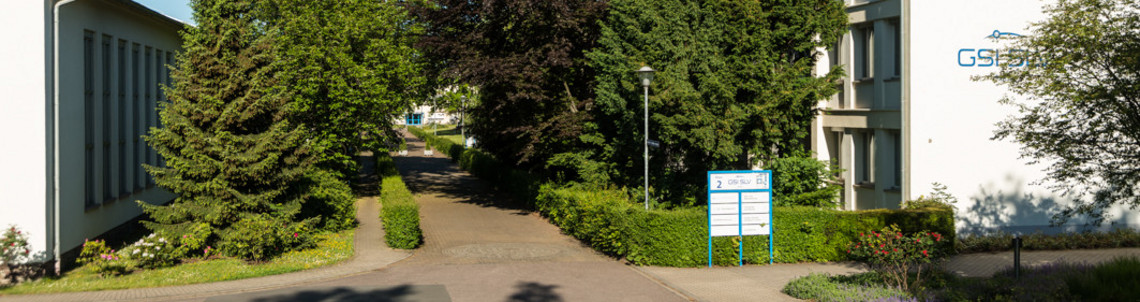 SLV Halle Gelände mit Hauptgebäude, Gehweg, Bäumen und dem markanten Turm mit „SLV“-Logo im Hintergrund.
