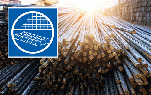 Betonstähle gestapelt, links oben Logo Tagung Betonstahl