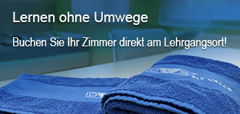 Lernen ohne Umwege. Buchen Sie Ihr Zimmer direkt am Lehrgangsort!